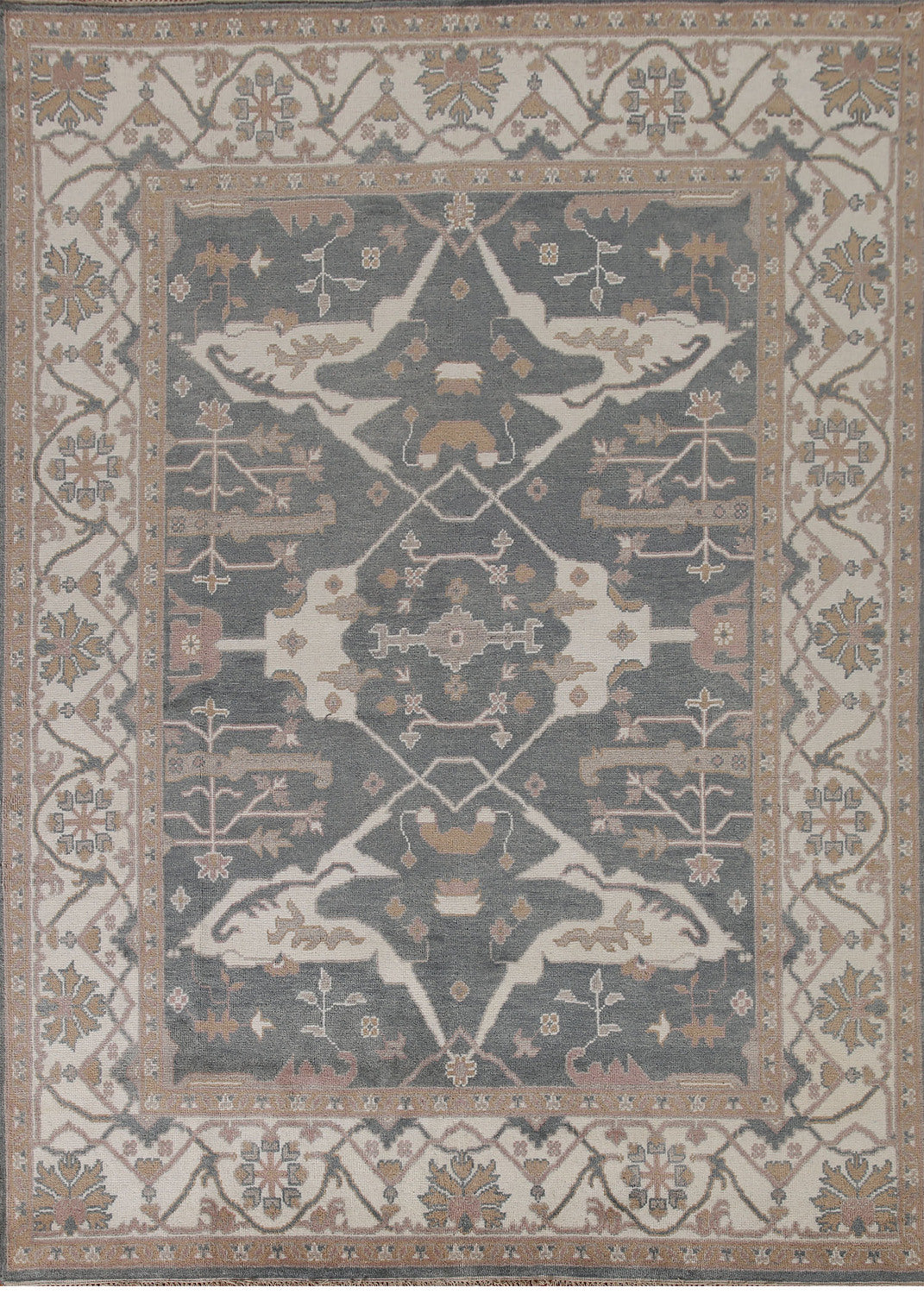 Handmade Gray Oushak Oriental Area Rug 8x10