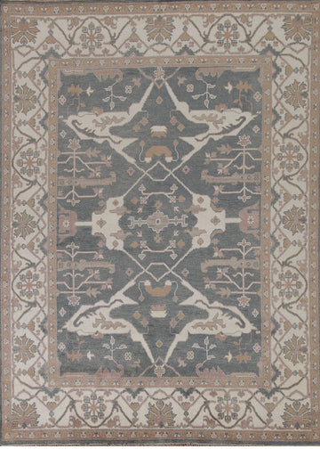 Handmade Gray Oushak Oriental Area Rug 8x10