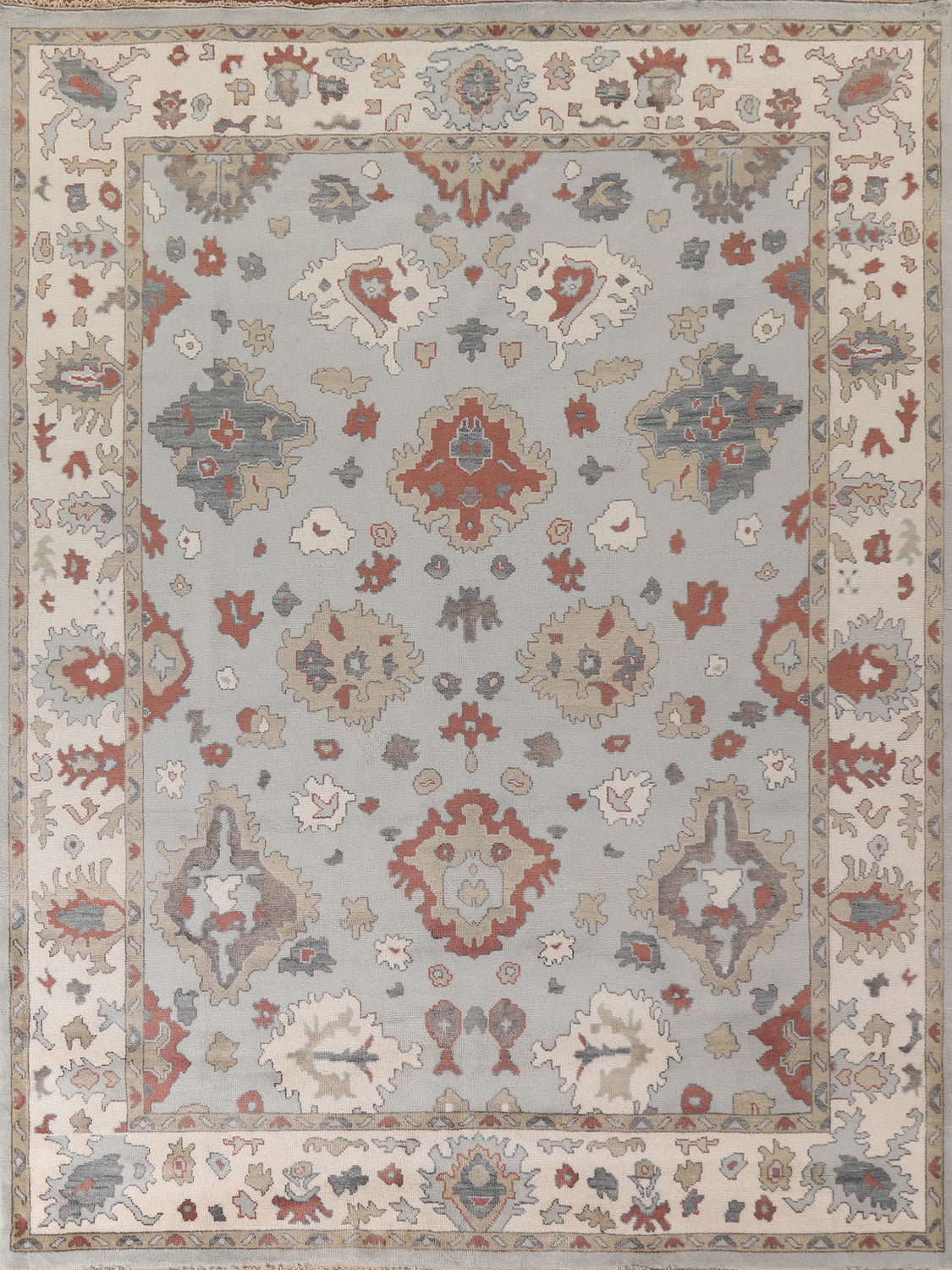 All-Over Floral Oushak Oriental Area Rug 9x12
