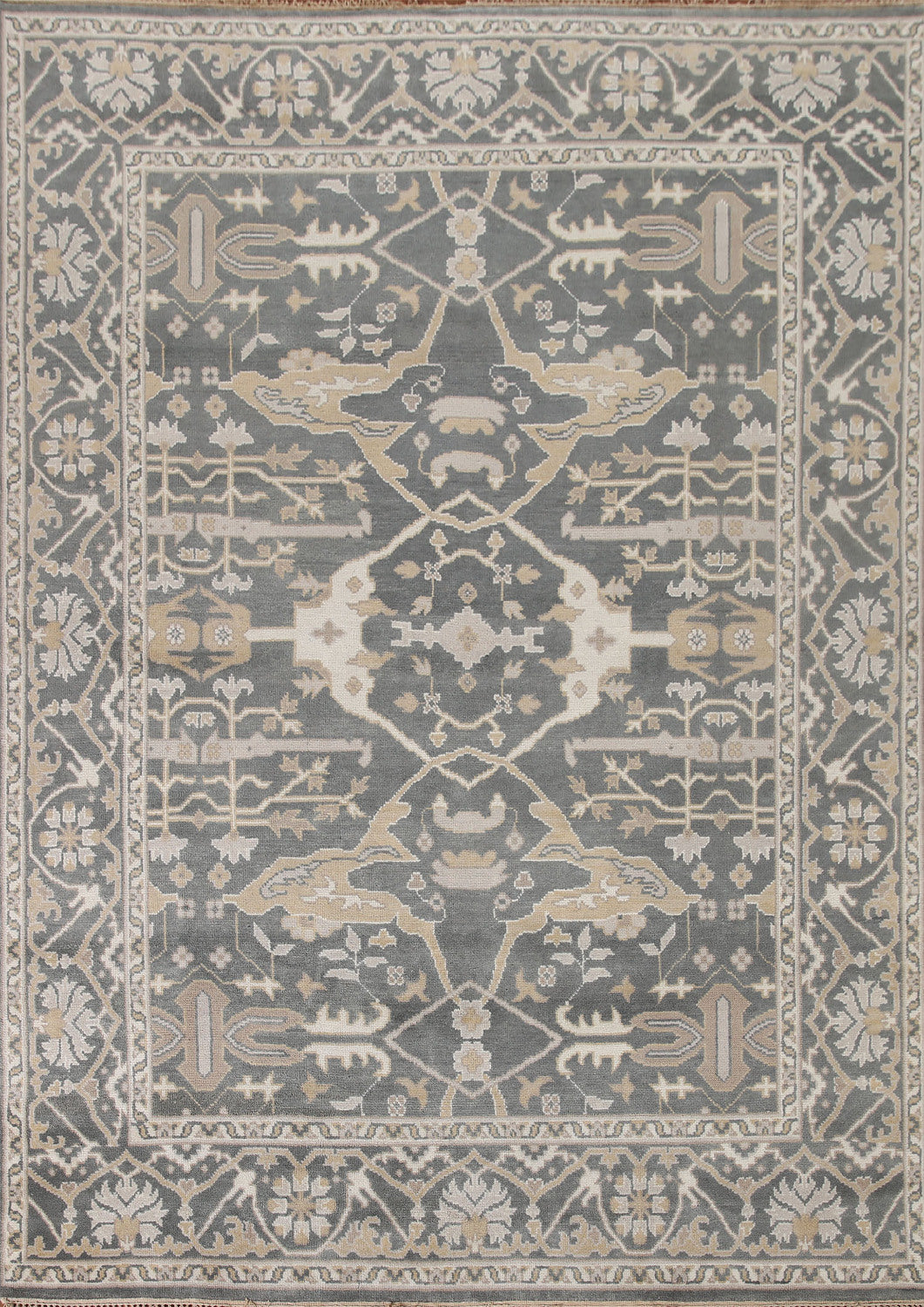 Gray Wool Oushak Oriental Area Rug 8x10