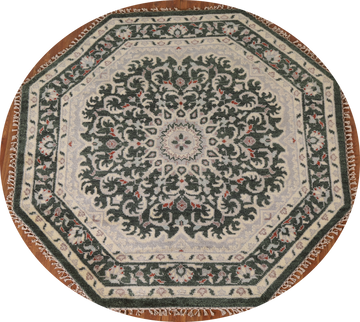 Green Heriz Serapi Octagon Indian Rug 6x6