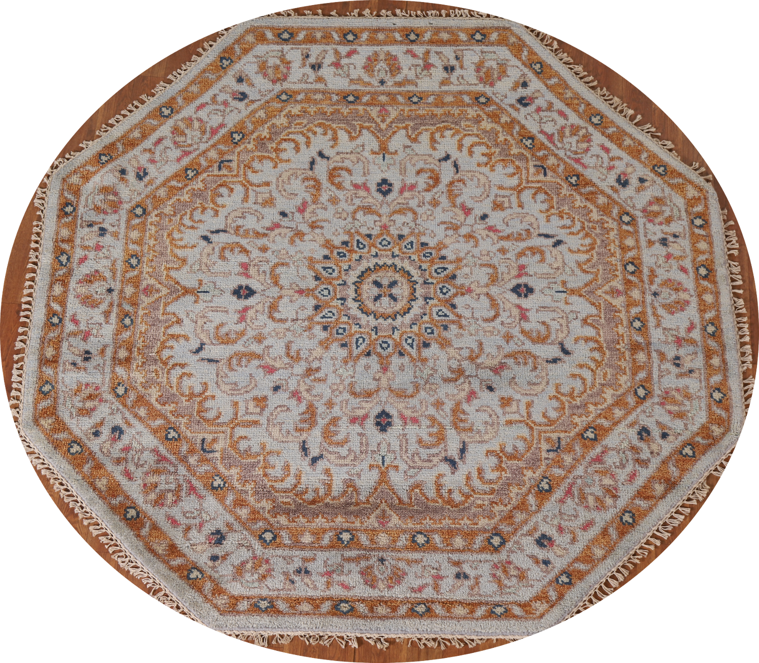 Octagon Heriz Serapi Oriental Rug 6x6