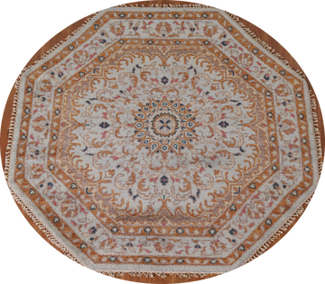 Octagon Heriz Serapi Oriental Rug 6x6