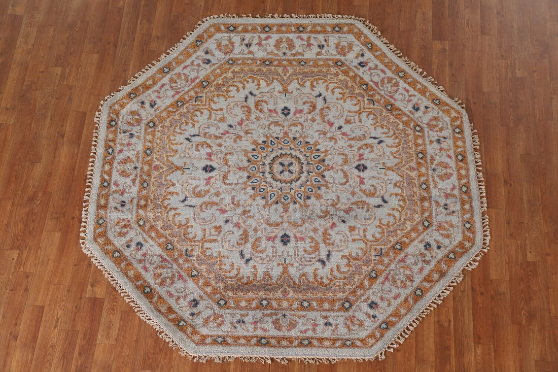 Octagon Heriz Serapi Oriental Rug 6x6