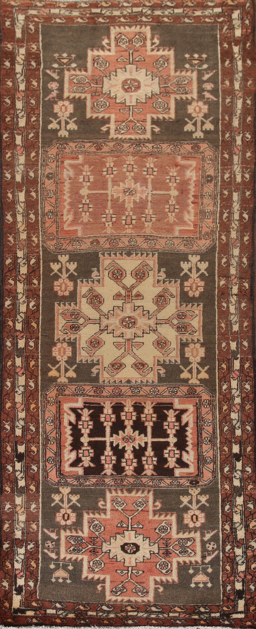 Tribal Wool Ardebil Persian Runner Rug 4x10