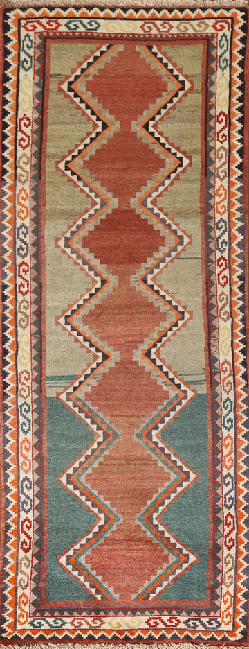 Geometric Gabbeh Persian Runner Rug 3x9