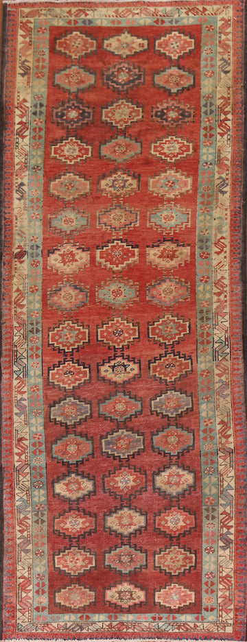 Vintage Wool Tabriz Persian Runner Rug 4x11