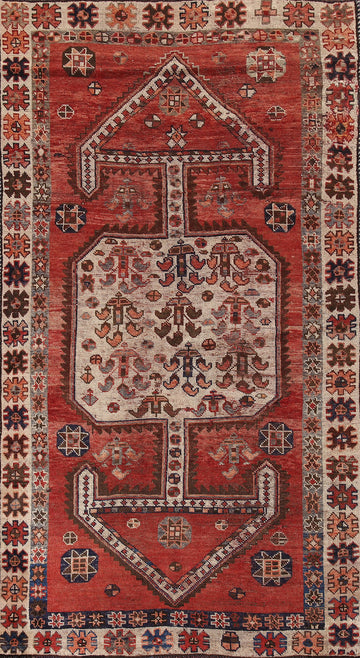 Antique Qashqai Persian Rug 4x8
