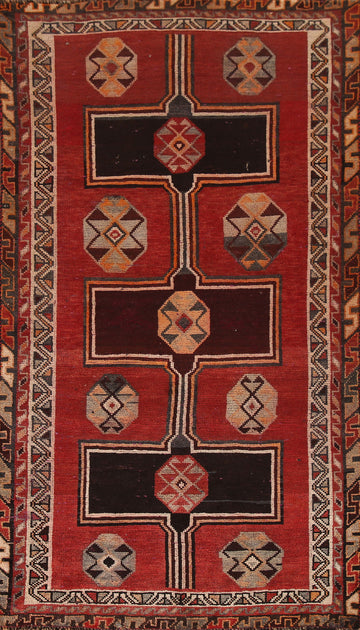 Geometric Red Lori Persian Rug 4x8