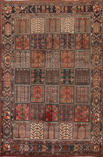 Geometric Bakhtiari Persian Area Rug 7x10