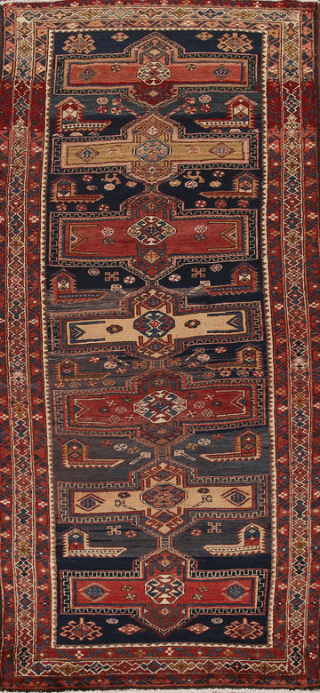 Navy Blue Meshkin Persian Runner Rug 4x10