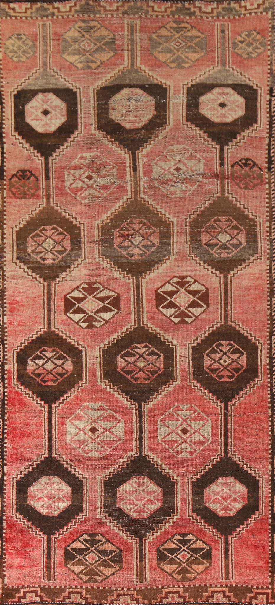 Tribal Pink Lori Persian Runner Rug 3x9