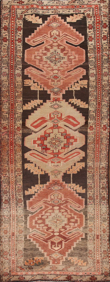 Vintage Wool Meshkin Persian Runner Rug 3x11