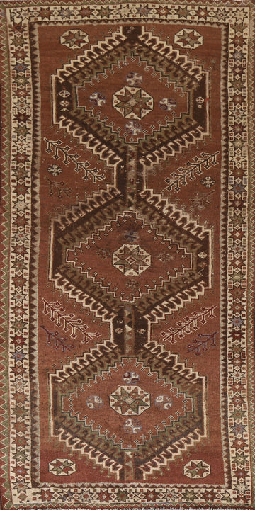 Geometric Qashqai Persian Rug 4x8