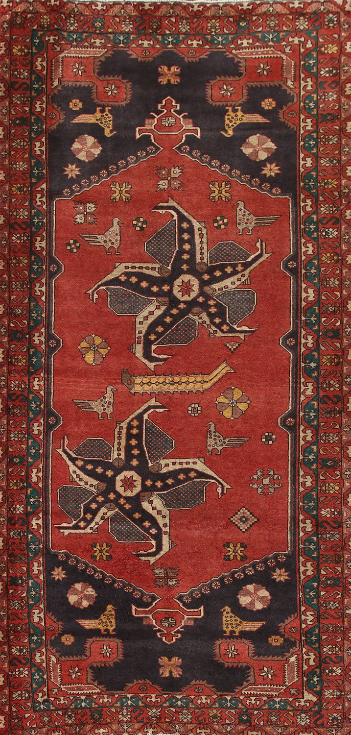 Animal Pictorial Ardebil Persian Runner Rug 4x10
