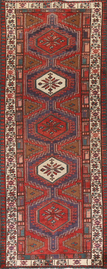 Vintage Wool Ardebil Persian Runner Rug 3x11