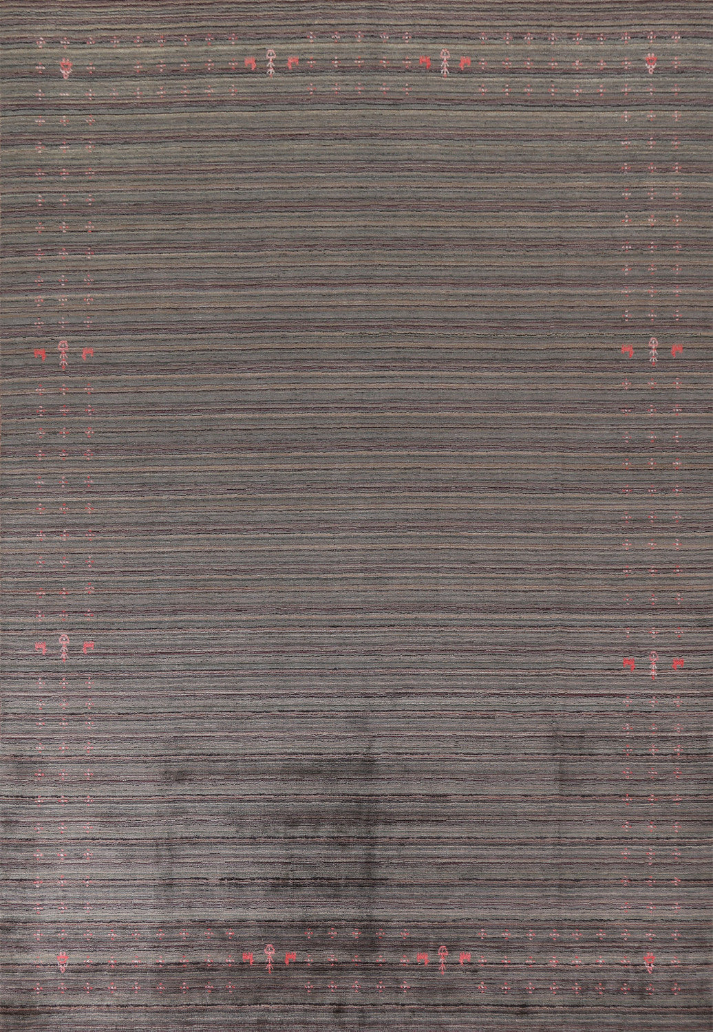 Striped Gabbeh Indian Area Rug 9x12