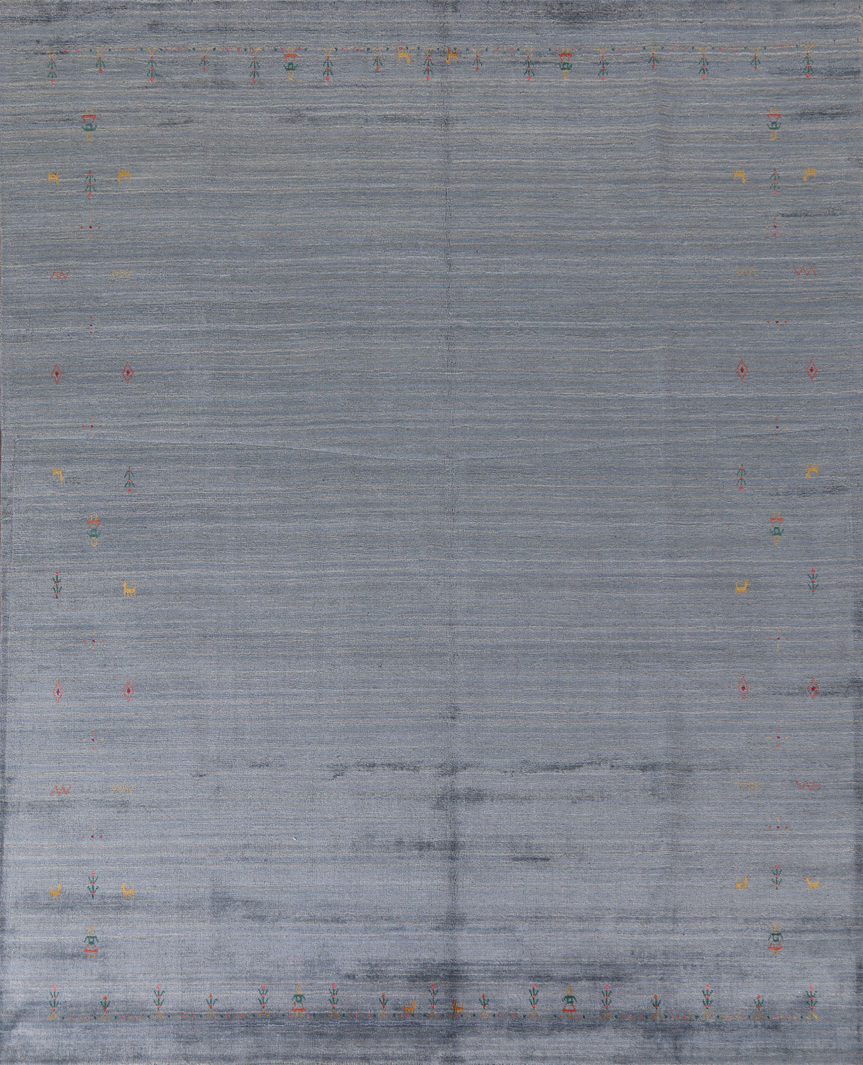 Blue & Gray Gabbeh Oriental Area Rug 8x10