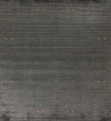 Green Gabbeh Square Area Rug 10x10