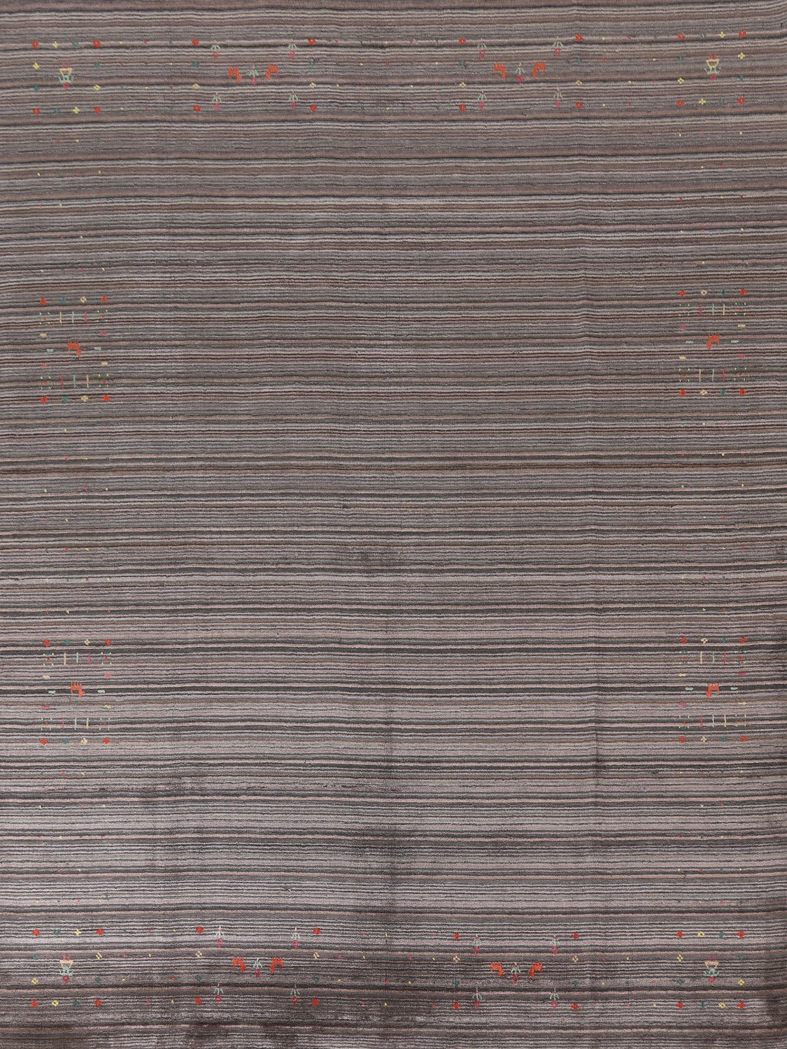 Striped Gabbeh Indian Area Rug 8x10