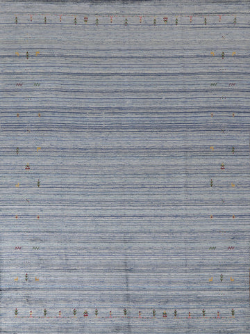 Striped Blue Gabbeh Oriental Area Rug 8x10