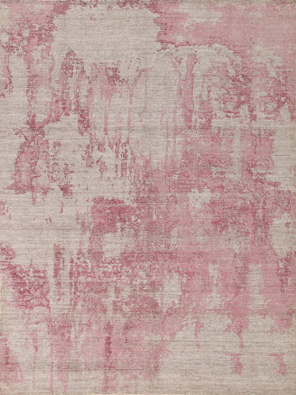 Pink Abstract Modern Area Rug 8x10