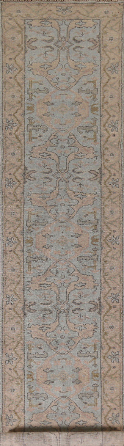 Handmade Oushak Oriental Runner Rug 3x16
