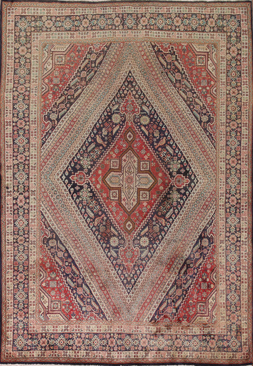 Vegetable Dye Shiraz Kashkoli Persian Area Rug 7x10
