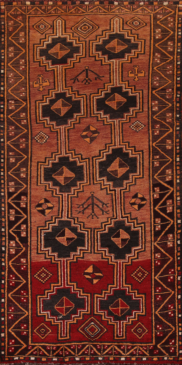Handmade Wool Lori Persian Runner Rug 4x9