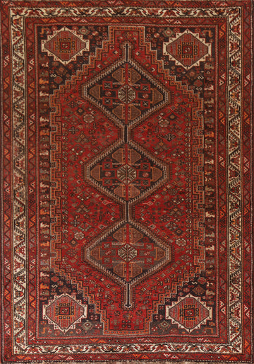 Tribal Wool Qashqai Persian Area Rug 7x10