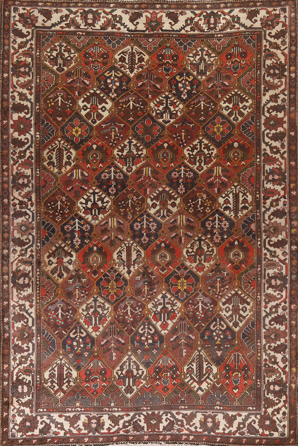 Handmade Bakhtiari Persian Area Rug 7x10