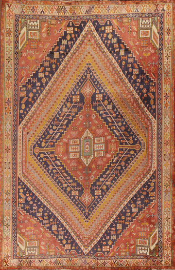 Vegetable Dye Abadeh Persian Area Rug 7x10
