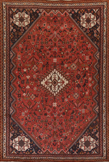 Tribal Geometric Shiraz Persian Area Rug 7x10