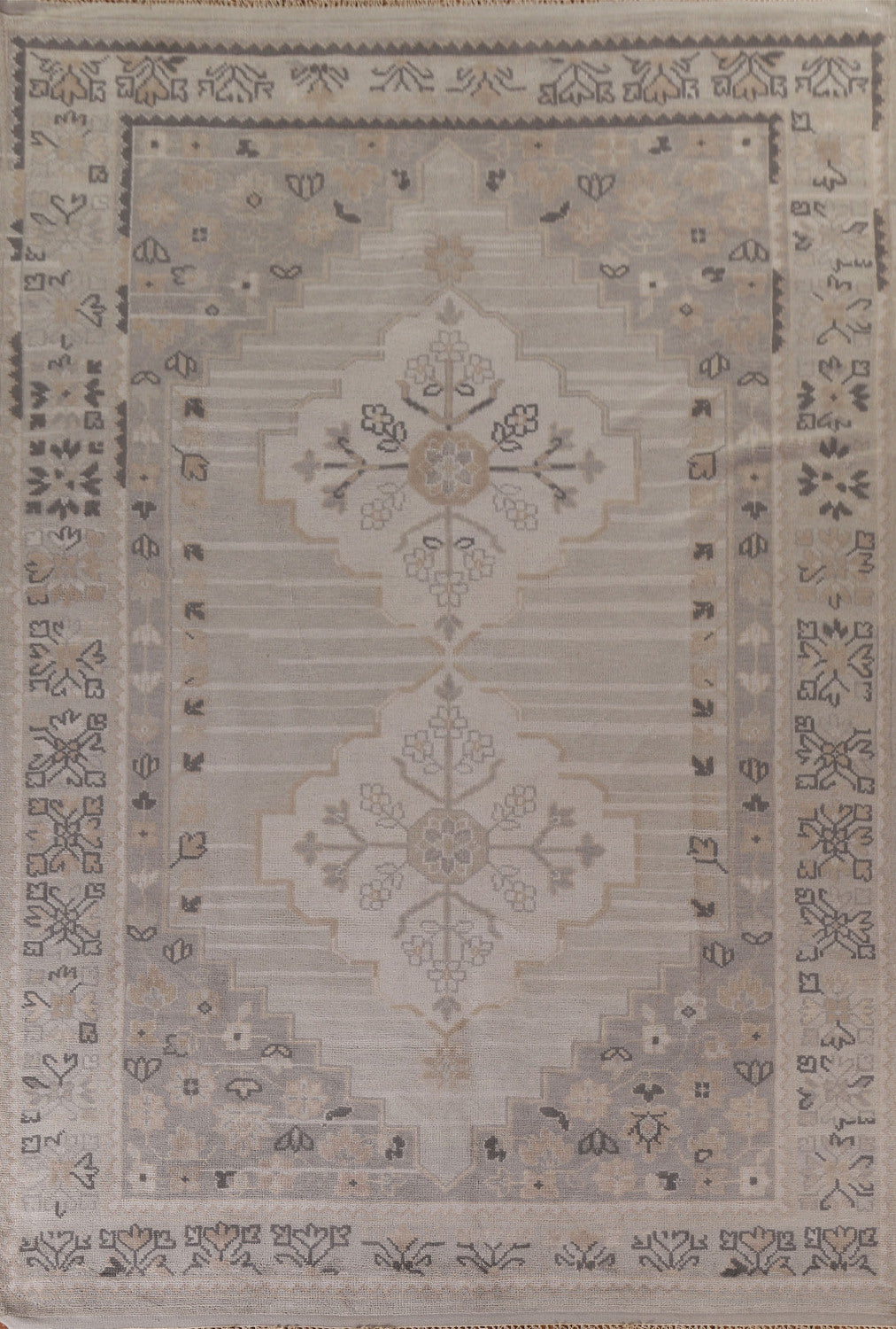 Geometric Oushak Living Room Rug 9x12