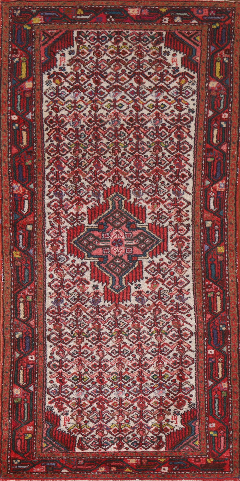 Geometric Hamedan Persian Runner Rug 2x7