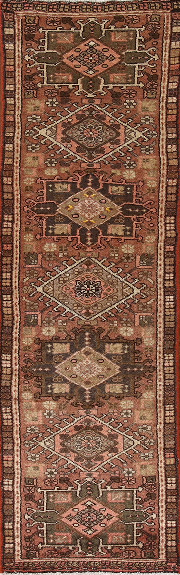 Geometric Gharajeh Persian Runner Rug 2x7