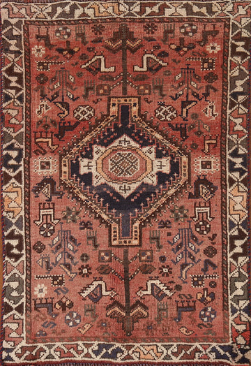 Vintage Tribal Qashqai Persian Rug 3x5