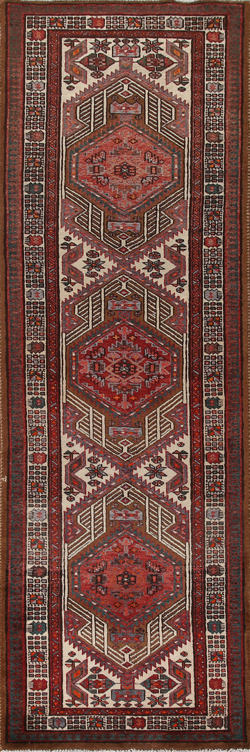Geometric Ardebil Persian Runner Rug 3x11