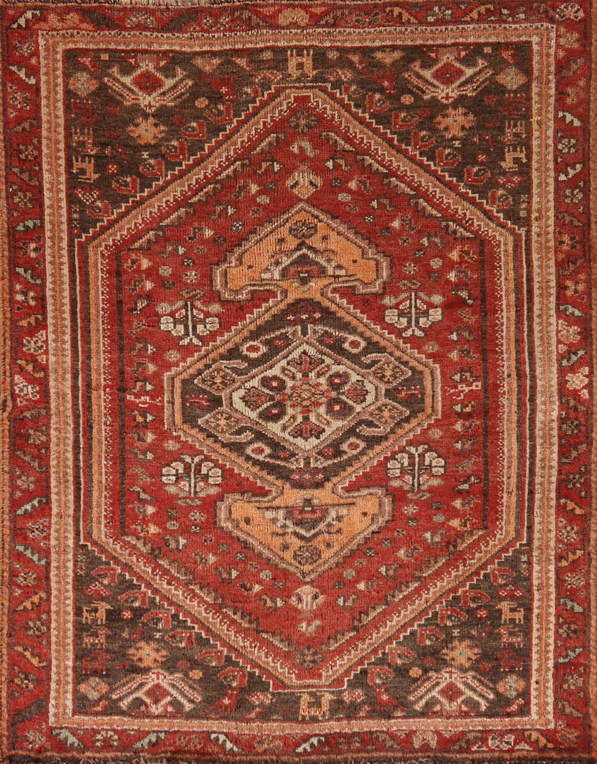 Geometric Shiraz Persian Rug 4x5