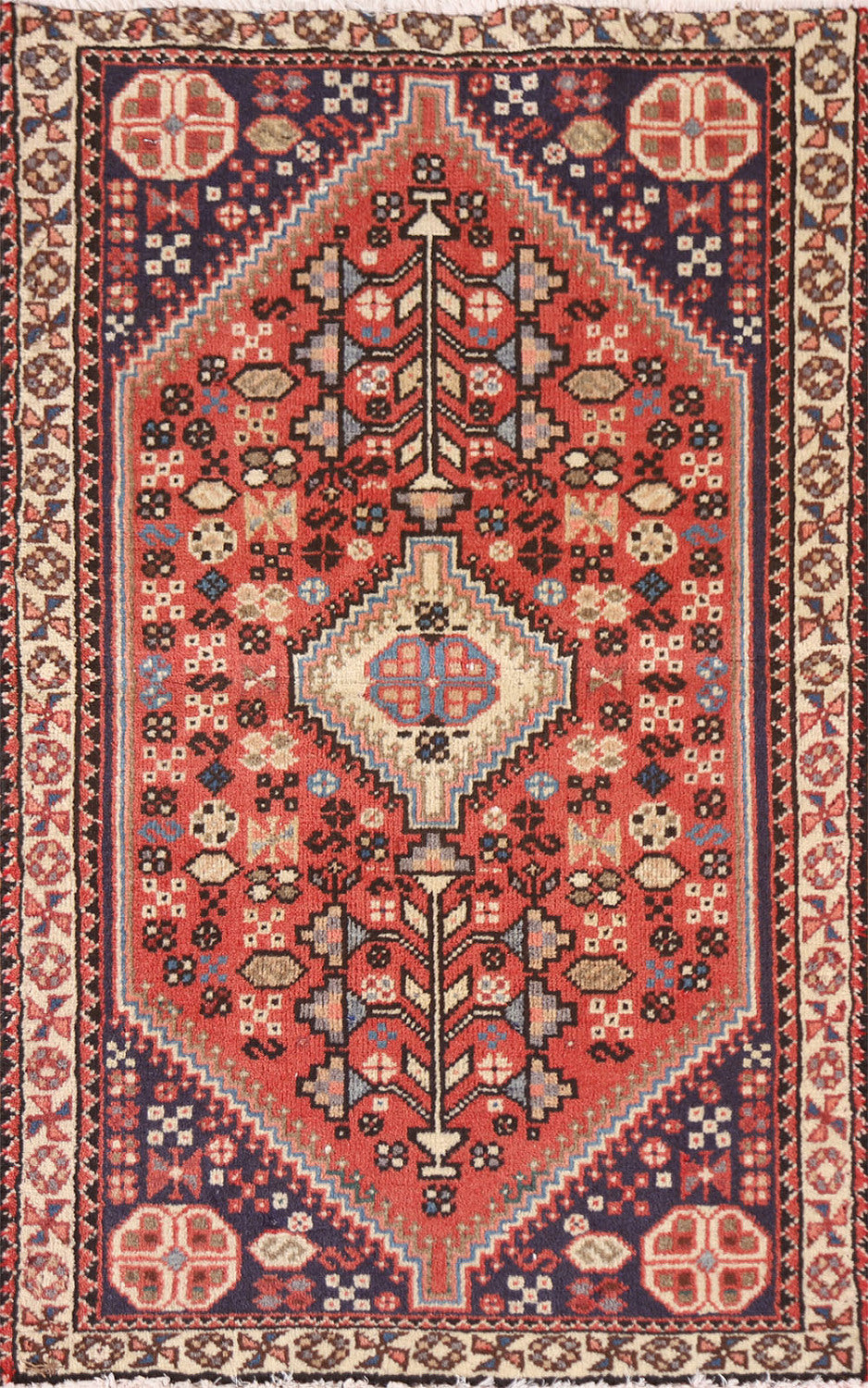 Handmade Wool Abadeh Persian Rug 2x3