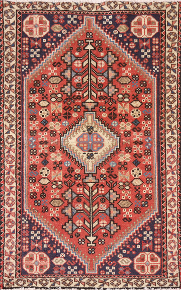 Handmade Wool Abadeh Persian Rug 2x3