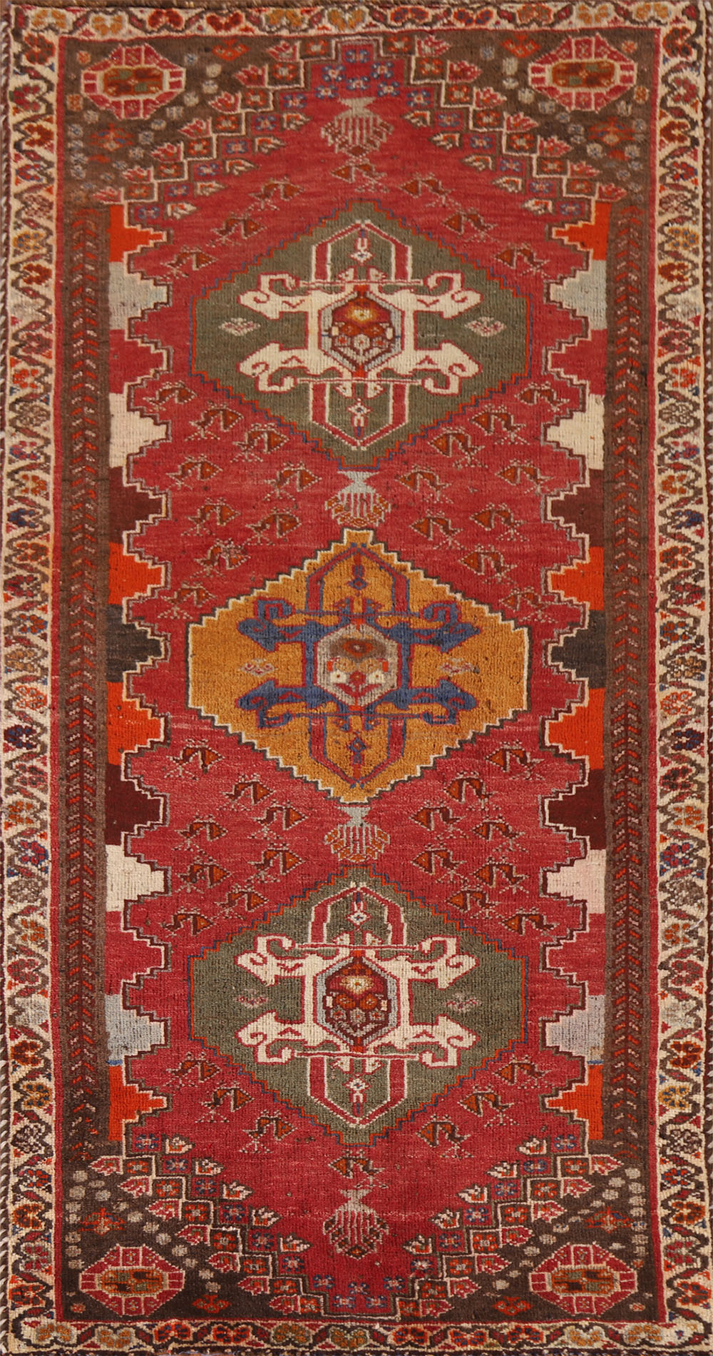 Geometric Shiraz Persian Runner Rug 2x5