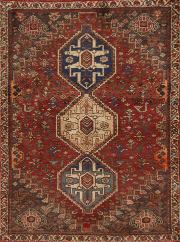 Vintage Shiraz Persian Rug 4x5