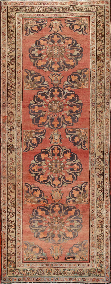 Vintage Wool Tabriz Persian Runner Rug 4x11