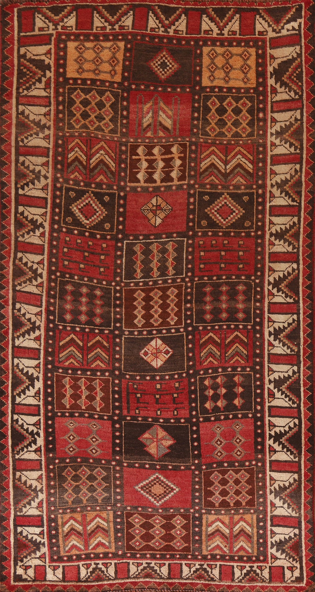 Vegetable Dye Bakhtiari Persian Rug 4x8
