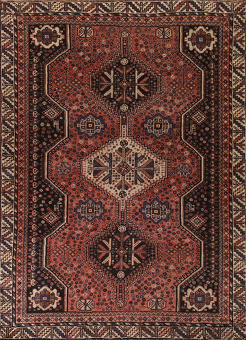 Vegetable Dye Qashqai Persian Area Rug 5x8