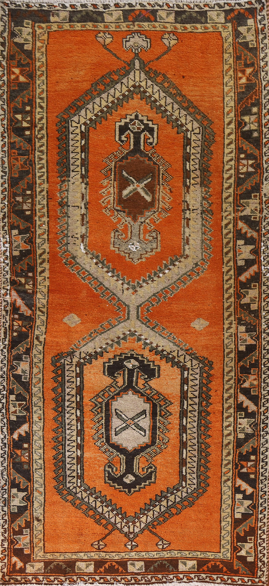Vegetable Dye Viss Persian Runner Rug 4x10
