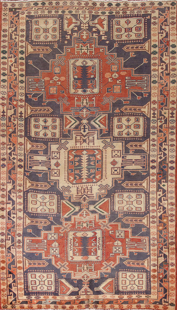 Vegetable Dye Meshkin Persian Area Rug 5x9