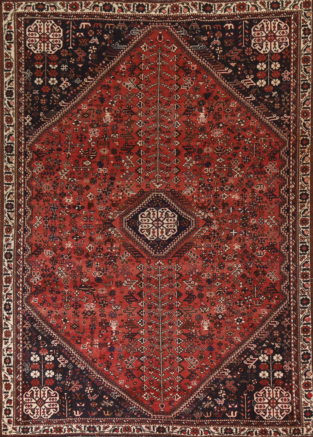 Vegetable Dye Shiraz Persian Area Rug 7x9