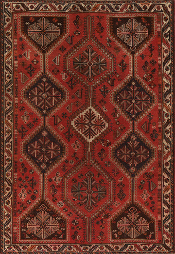 Vegetable Dye Qashqai Persian Area Rug 7x10